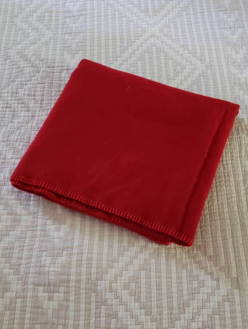 Faribault Wool Throw Blanket Red Wool Blanket